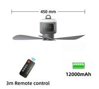 Nouveau USB Rechargeable grand ventilateur de plafond à vent lames amovibles lampe de nuit éclairage 12000 mAh capacité ventilateur