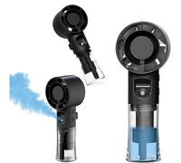 Nouveau ventilateur brumisateur portatif, ventilateur portatif rechargeable par USB avec vaporisation d'eau pour les étudiants et l'utilisation en extérieur Blanc,noir,roseABS