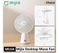 NOUVEAU Ventilateur de bureau MIJIA, rechargeable par Type-C, batterie ultra-longue durée de 4000 mAh, mini, faible bruit, utilisation double (de bureau et portable), été (CN) 2 Pcs