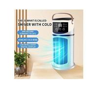 Nouveau ventilateur de bureau portable USB avec brumisateur et lumières LED colorées，alimenté par USB，idéal pour la maison et le bur