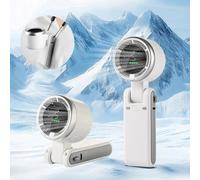 Nouveau ventilateur portable turbo 2026, mini-ventilateur personnel de bureau avec affichage numérique intelligent et pliable 3