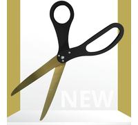 Nouveauté Noir Gros Ciseaux pour Ruban Coupe Cérémonie Grande Ouverture Ciseaux pour couper Ruban 63,5 cm