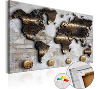 Nouveauté Tableaux en toile Tableau en liège 90 x 60 cm - CARTE DU MONDE PAYS VOYAGE k-A-0047-p-a