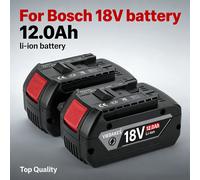 Nouvelle batterie au lithium professionnelle 18V 12,0AH pour outil électrique Bosch BAT609 BAT609G BAT618 BAT618G, batterie rechargeable ◪ ㉿ 2PCS 12Ah battery