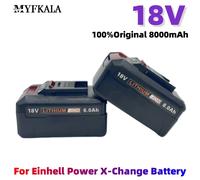 Nouvelle batterie de remplacement 8000mAh EIN18C2 Li-ion pour EINHELL 18V batterie puissance x-change PX-BAT4 4511396 18650 outils électriques 2PCS 6000mAh Battery