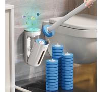 Nouvelle brosse de nettoyage améliorée, système de brosse de toilette jetable, brosse de nettoyage de toilette avec support, ensemble de nettoyage en profondeur, comprend des têtes de brosse remplaçab