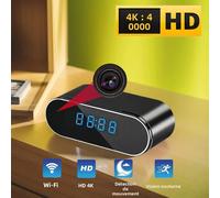 Nouvelle caméra WiFi Mini horloge HD 4K avec Vision nocturne infrarouge, détection de mouvement, visualisation à distance, caméra sans fil domestique Clock camera