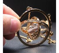 Nouvelle horloge de temps Harry Potter Snitch d'or, sablier rotatif à 360°, accessoires de cosplay, convertisseur de temps astronomique, pour les fans de l'école de magie Golden Pink