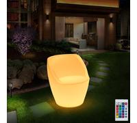 Nouvelle lampe de jardin LED Fauteuil lumineux Table Économique avec télécommande. Rechargeable RGBW Luminosité réglable Nouveau Chic YXF-6372 Fauteuil carré