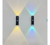 Nouvelle lampe de nuit à capteur de mouvement rechargeable magnétique, lampe d'ambiance intelligente en forme d'œil de chat pour escaliers, intérieur, extérieur, balcon Applique murale monobloc, noire