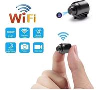 Nouvelle mini caméra de sécurité WiFi HD 1080p sans fil avec enregistrement en boucle - Idéale pour l'extérieur, le camping et la