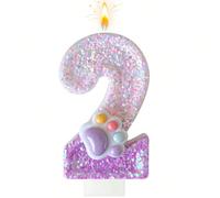 Nouvelles bougies d'anniversaire numérotées de 0 à 9 avec décoration de patte, pour 1er, 2ème, 10ème, 11ème, 15ème, 16ème, 18ème, 20ème, 30ème, 40ème, 50ème, 60ème anniversaires. Série clignotante, bo