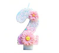 Nouvelles bougies d'anniversaire numérotées de 0 à 9 avec double fleur décorée, pour 1er, 2ème, 10ème, 11ème, 15ème, 16ème, 18ème, 20ème, 30ème, 40ème, 50ème, 60ème anniversaire. Série clignotante, bo