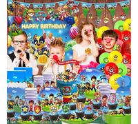 Nouvelles décorations de fête d'anniversaire Paw Patrol, assiettes en papier, gobelets, serviettes, nappe, vaisselle, fournitures de fête d'anniversaire Paw Patrol green number 2
