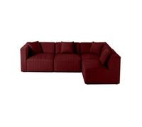 Nova - canapé modulable d'angle droit - 5 places - en velours