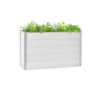 Nova Grow Potager surélevé 150 x 91 x 50 cm WPC aspect bois blanc