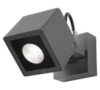 Nova Luce FOCUS LED Applique Grise 6W IP54 Blanc Chaud 8,5x14x12cm 752470
