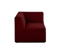 Nova - module d'assise d'angle réversible - en velours - Rouge