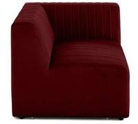 Lisa design canapé modulable module droit velours - Rouge