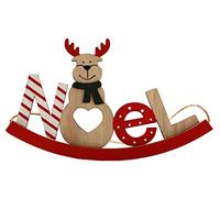 NOVAGO- Décoration pour Noël, Pendentif Noël en Bois à Suspendre sur Sapin ou la Porte ou Mur...