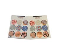 NOVAGO lot 2 planches de stickers colorés autocollants pour fermer vos paquets cadeaux ou pour décorer les petits objets, Série style japonais, 9 stickers par planche