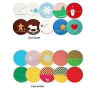NOVAGO Lot de 10 Mini Cartes de NOËL + enveloppes et Stickers colorés