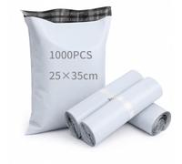 NOVAGO Lot de 1000 Sacs d'Expédition 25 x 35 cm - Enveloppes Plastique Épaisses Opaques Auto-Adhésives Inviolables et Résistantes
