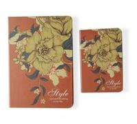 NOVAGO Lot de 2 Blocs Notes motif fleuri ( marron ) marron G