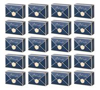 NOVAGO - Lot de 20 mini petites boites à cadeau/bijoux/bonbons/dragées en carton papier avec les motifs