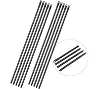 Novaliv 10x manche à balai à vis polyvalent Premium 137 cm ⌀ 2,6 cm Stable Durable Noir Réglable de 137 cm à 94,5 cm Parfait pour balayer, frotter & laver les vitres Construction métallique de haute q