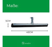 Novaliv 10x raclette à carrelage douche 45 cm sol avec manche à visser 137 cm raclette à eau pour sol jardin salle de bain terrasse voiture raclette à eau métal sol piscine raclette à eau XXL large
