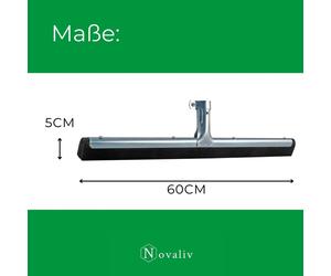 Novaliv 10x raclette à carrelage douche 60 cm sol avec manche à visser 137 cm raclette à eau pour sol jardin salle de bain terrasse voiture raclette à eau métal sol piscine raclette à eau XXL large