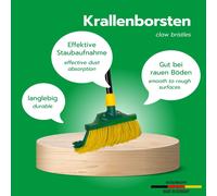 Novaliv 2x Premium Balai à griffes avec manche 30cm, Balai spécial à poils courbes - Idéal comme balai de jardin, balai grattoir, balai pour gazon synthétique, Optimal pour le camping, balai de rue, b