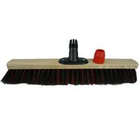 Novaliv 4 x balai 60 cm I Balai avec manche en bois I Arenga-Elaston Balai de cour Balai de jardin I Balai de rue Balai industriel