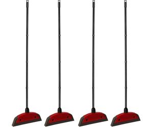 Novaliv 4x balais en mousse avec manche à enfoncer Voiture & raclette Balai de coiffeur Balai à picots en caoutchouc Épilateur pour chiens Parquet Balai pour l'intérieur Balai pour tapis Raclette pour