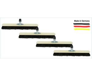 Novaliv 4x balais en poils naturels 60 cm Tête de balai I sans manche I poils de cheval noirs I balais d'intérieur I balais à franges Balais multi-usages Balais d'intérieur