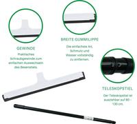 Novaliv 4x raclette de douche long manche plastique 43cm raclette de sol douche terrasse grand nettoyeur de fenêtre avec manche télescopique raclette à eau sol piscine raclette de bain XXL large carre