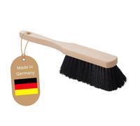 Novaliv Balayette dotée de poils synthétiques noirs et fins, balai à main en bois, 1 pièce