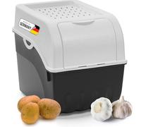 Novaliv Boîte de rangement pour pommes de terre - Grande taille - 9 l - Blanc - Boîte à pommes de terre - Boîte à légumes empilable - Panier à pommes de terre - Boîte à fruits - Boîte de conservation