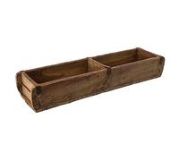 Novaliv Caisse en bois vintage - 58 x 15 x 10 cm - En forme de brique ancienne - Grande taille - Deux compartiments - Caisse polyvalente en bois recyclé - Poutres de chaque forme - Unique