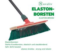 Novaliv Haut Bas Balai de rue avec manche télescopique Racleur Outdoor Broom avec manche Balai de jardin Balai industriel Balai de cour Balai multi-usages Balayage Chambre à poussière (4, Balai de rue