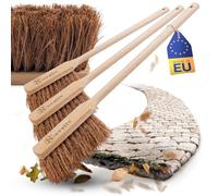 Novaliv Lot de 3 balayettes à manche long I 60 cm I coco I Fouet à neige en bois
