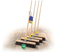 Novaliv Lot de 4 balais en crin de cheval - 40 cm - Avec manche en bois - Poils souples - Pour chambre