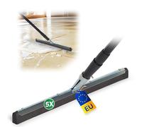 Novaliv Lot de 5 raclettes d'eau de 45 cm pour sol douche voiture avec manche de 130 cm Raclette de douche Raclette de douche Raclette de sol Raclette de fenêtre Raclette professionnelle Raclette à