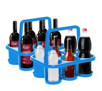 Novaliv Porte-Bouteilles pour 18 Bouteilles Maintien Stable Bleu | Panier à boissons empilable, 32 x 23 x 28 cm, Idéal pour la cuisine et la cave