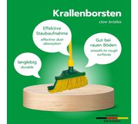Novaliv Set balai à griffes 30 cm bois avec manche télescopique poils courbes Balai de jardin Balai de rue Balai à feuilles (2, 30 cm balai avec manche)