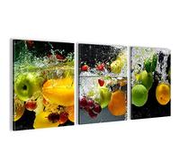 Novart PRÊT À ÊTRE ACCROCHÉ - Tableaux Decoration Set Cuisine Épices - Salle À Manger XXL Collage - N000535a
