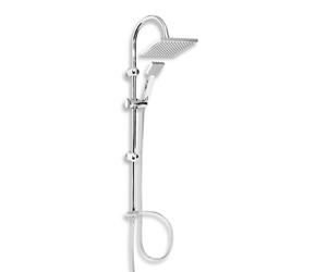 Novaservis - Colonne de douche, douche de tête et douche à main avec support et flexible, hauteur 106 cm, chrome SET031,0