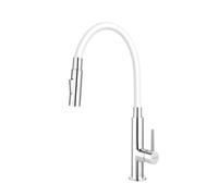 Novaservis Ferro - Mitigeur d’évier avec bras flexible et inverseur, blanc/chrome 70730,0B