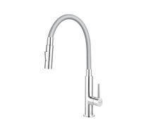 Novaservis Ferro - Mitigeur d'évier avec bras flexible, 2 jets, gris / chrome 70730,0S